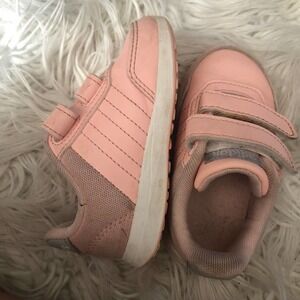 adidas pink three stripe velcro sneakers 5.5K
